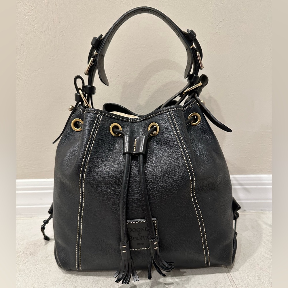 Dooney & Bourke Black and Gold Shoulder Bag
